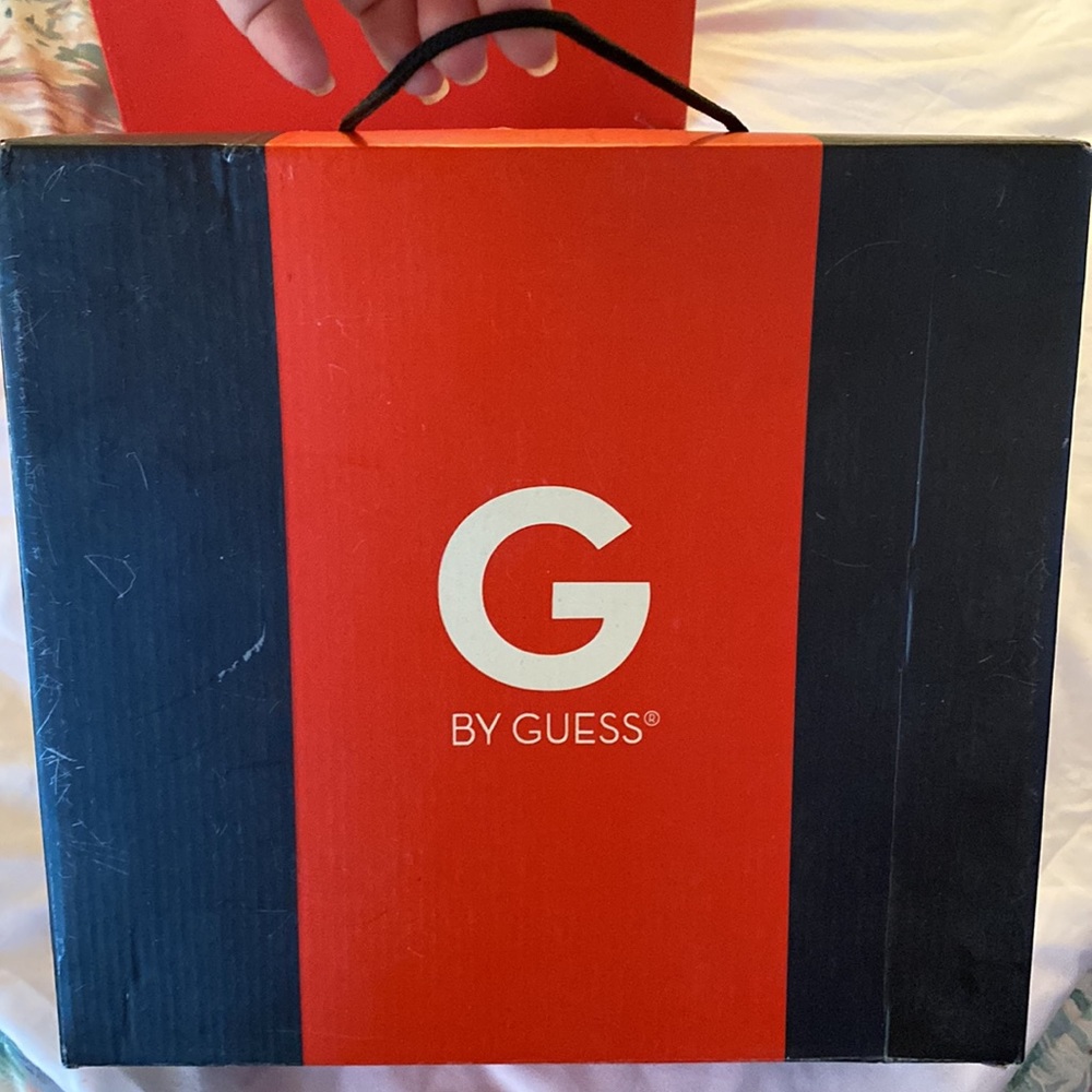 NIB G BY GUESS Y2K Brown Multi Fabric Boots Sz 7.5 - Picture 8 of 8